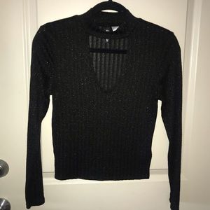 Black long sleeve top